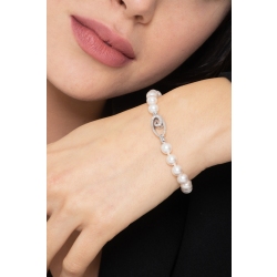 Pulsera de perlas japonesas naturales cultivadas y diamantes 2