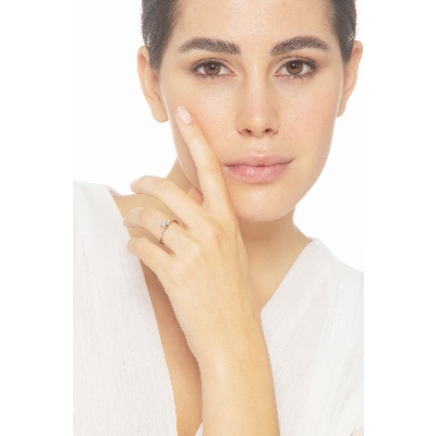 Anillo solitario diamante 0.50 ct oro blanco 18k cuatro garras