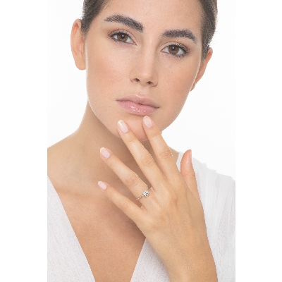 Anillo solitario diamante 0.70 ct oro blanco 18k cuatro garras