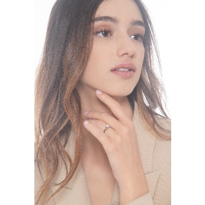 Anillo Solitario Oro Blanco 750 con Diamante 0,70 ct