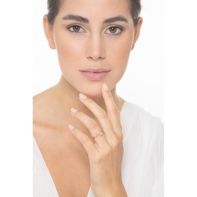 Anillo de Diamante Clásico en Oro Amarillo 18k ct. 0,30