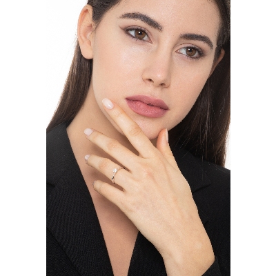 Anillo Solitario de Diamante 0,25 ct en Oro Blanco 18k