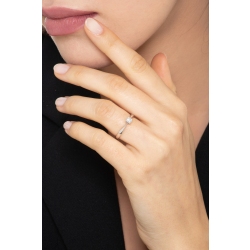 Anillo Solitario de Diamante 0,25 ct en Oro Blanco 18k 2