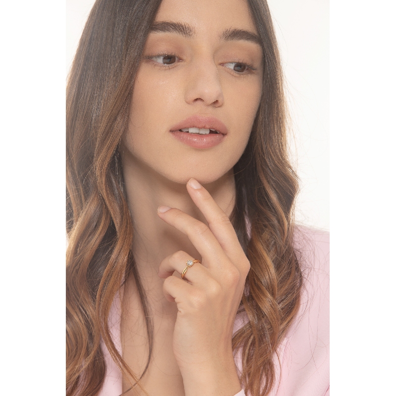 Anillo solitario diamante 0.50 ct oro amarillo 18k