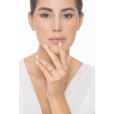 Anillo solitario diamante 0,40 ct oro blanco 18k