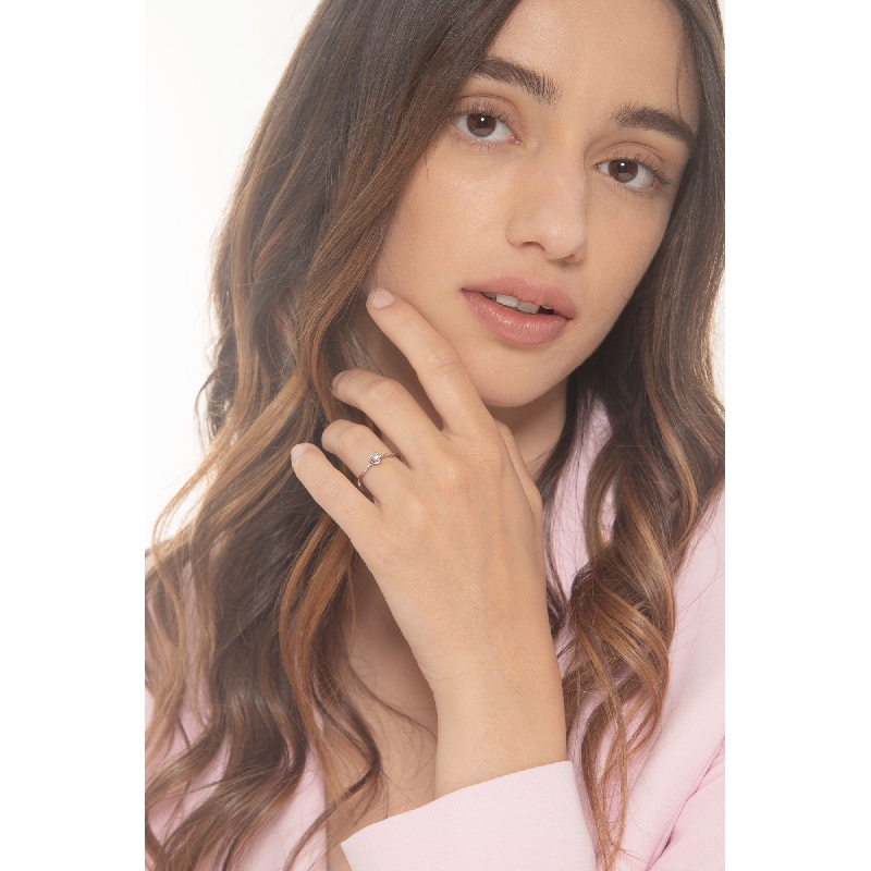 Anillo solitario diamante 0,15 ct y oro blanco 18 k  Anillo solitario diamante 0,15 ct y oro blanco 18 k