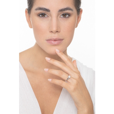 Anillo solitario oro blanco 18k con diamante 0,70 ct