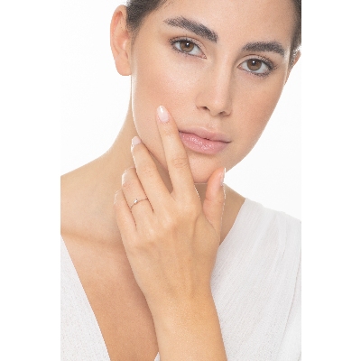 Anillo solitario oro 18 quilates con diamante 0,04 ct 