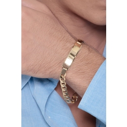 Pulsera con placa en oro amarillo de 18 quilates 2
