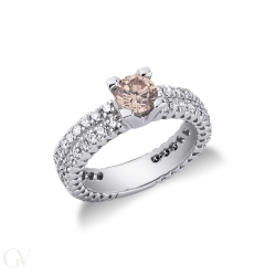 Montura solitario halo banda doble 2