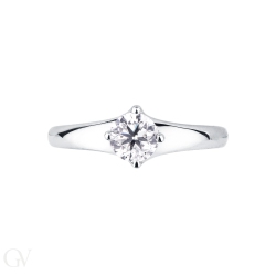 Montura solitario lineal 4 garras