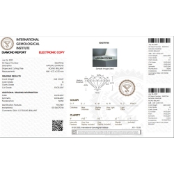 Diamante certificado IGI CT 0,40  G  SI1 2