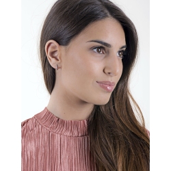 Pendientes de aro en oro blanco de 18k 2