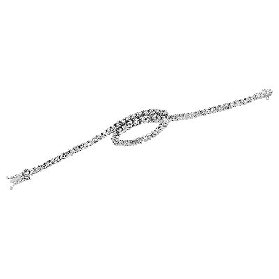 Pulsera riviere oro blanco 18k y brillantes 0,02 ct