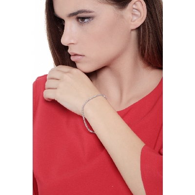 Pulsera riviere oro blanco 18k y brillantes 0,02 ct