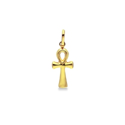 Colgante Cruz Egípcia en oro amarillo 18k
