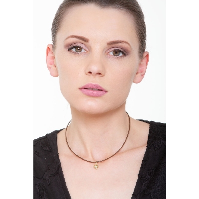 Colgante corazón en oro amarillo 18k 1 cm