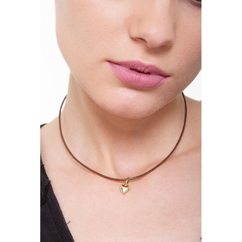 Colgante corazón en oro amarillo 18k 1 cm