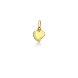 Colgante corazón en oro amarillo 18k 1 cm