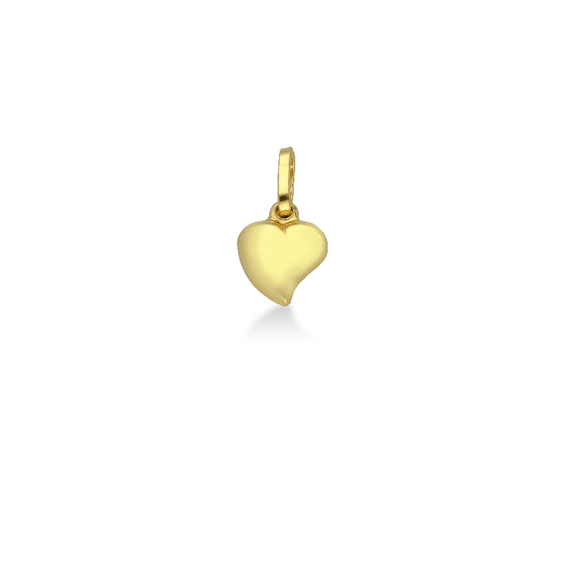 Colgante corazón en oro amarillo 18k 1 cm