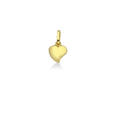 Colgante corazón en oro amarillo 18k 1 cm