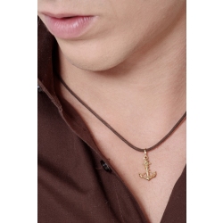 Colgante Ancla con Cuerdas en Oro Amarillo 18k 2
