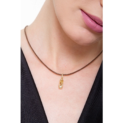 Colgante zapatilla de danza en oro amarillo 18k