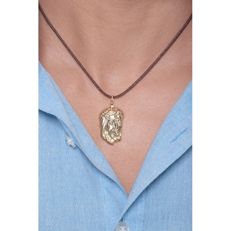 Colgante Rostro de Jesús en Oro Amarillo 18k