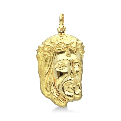 Colgante Rostro de Jesús en Oro Amarillo 18k