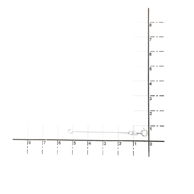 Cadena extensible de oro blanco de 18 kilates - 5 cm