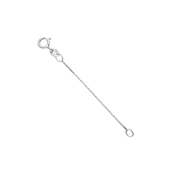 Cadena extensible de oro blanco de 18 kilates - 5 cm
