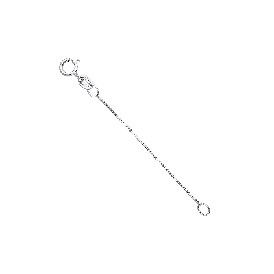 Cadena extensible de oro blanco de 18 kilates - 5 cm