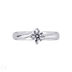 Montura solitario Valentino en forma de rombo