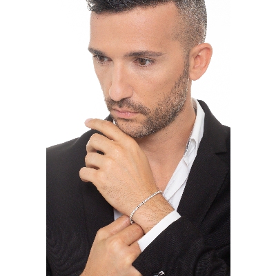 Pulsera tennis  con diamantes en oro blanco 750