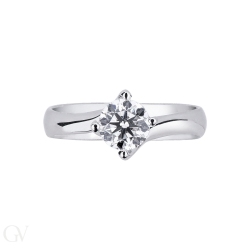 Montura solitario Valentino en forma de rombo