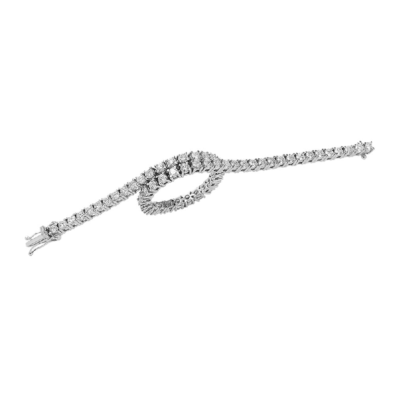 Pulsera riviere en oro blanco 18 kilates con brillantes  Pulsera riviere en oro blanco 18 kilates con brillantes