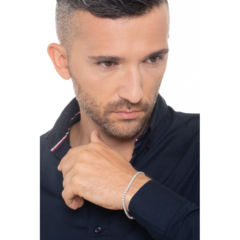 Pulsera riviere en oro blanco 18 kilates con brillantes  Pulsera riviere en oro blanco 18 kilates con brillantes
