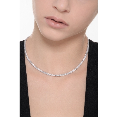 Collar tennis en oro blanco 18k con diamantes 3,50 mm