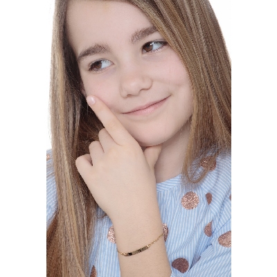 Pulsera con placa en oro amarillo 18 quilates