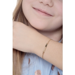 Pulsera con placa en oro amarillo 18 quilates 2