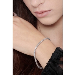 Pulsera riviere en oro blanco 18 kilates con brillantes  2