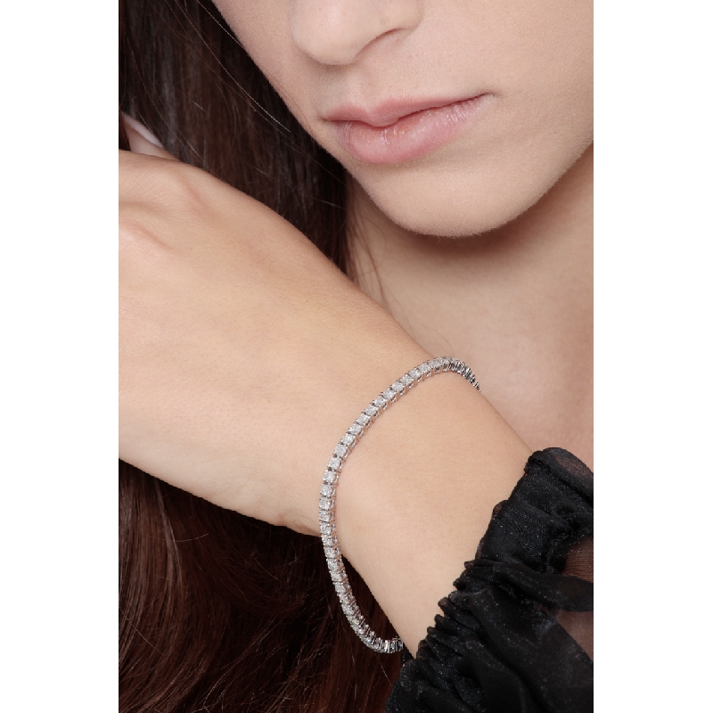 Pulsera riviere en oro blanco 18 kilates con brillantes  Pulsera riviere en oro blanco 18 kilates con brillantes