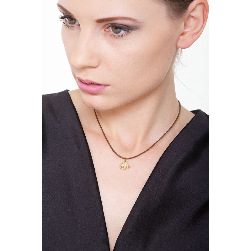 Colgante pequeño elefante Oro Amarillo 18k