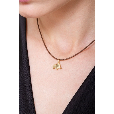 Colgante pequeño elefante Oro Amarillo 18k