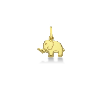 Colgante pequeño elefante Oro Amarillo 18k