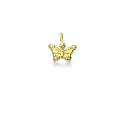 Colgante mariposa en oro amarillo 18k