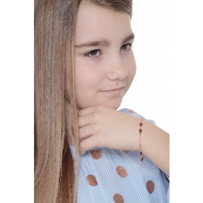 Pulsera de mujer Fantasía en oro amarillo 18k con seis mariquitas
