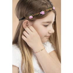 Pulserara en oro amarillo 18 quilates con osito personalizable 2