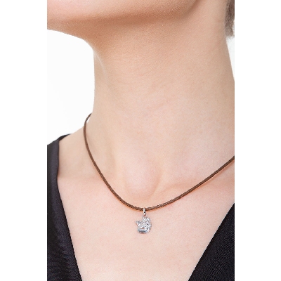 Colgante angelito en oro blanco de 18k,1,5 cm