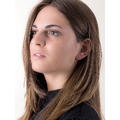 Pendientes en oro amarillo 18k con caballito